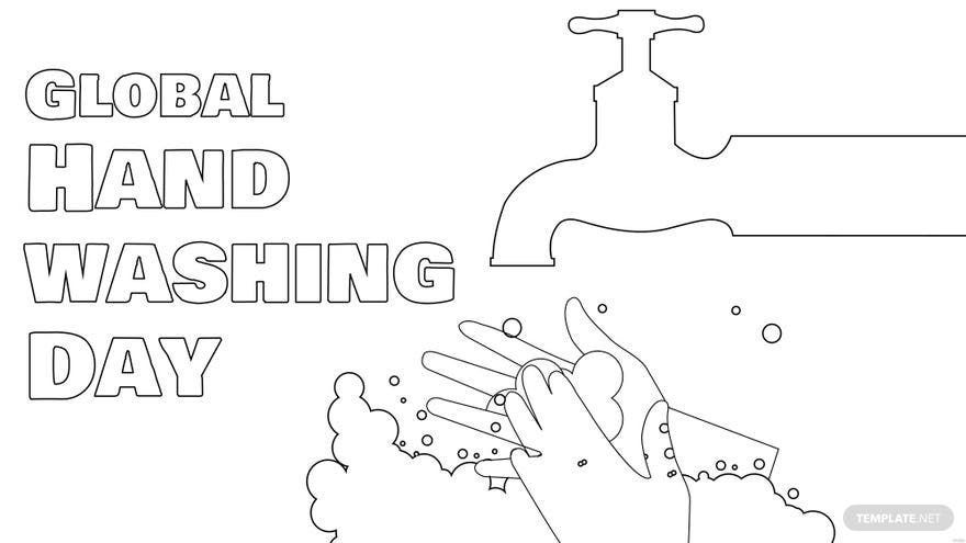 Global Handwashing Day Drawing Background