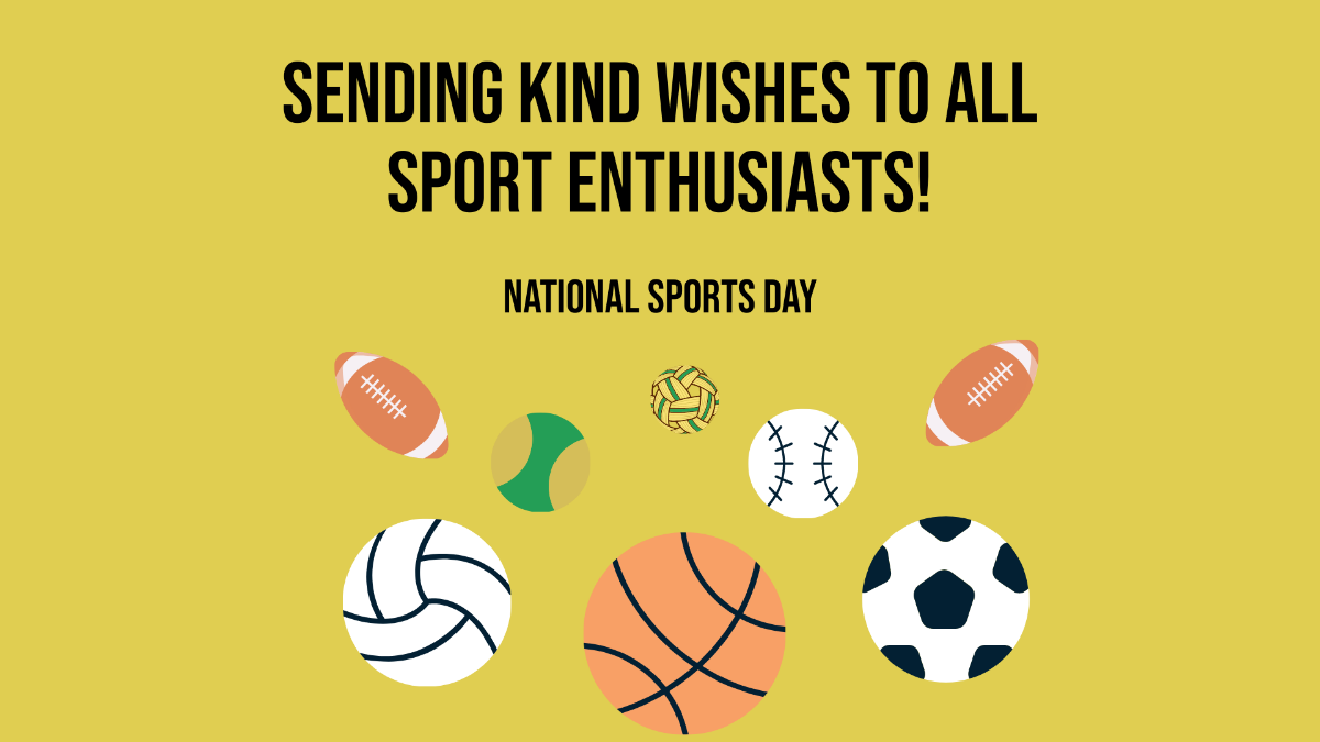 National Sports Day Wishes Background Template