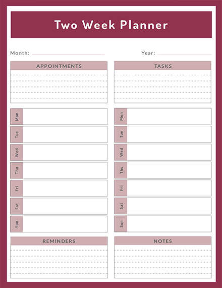 Free Schedule Planner Template: Download 29+ Planners in Illustrator ...