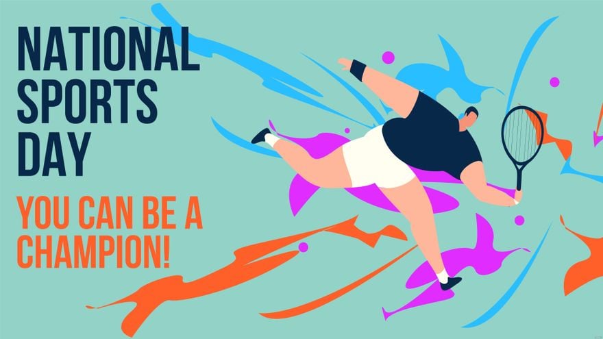 Free National Sports Day Flyer Background