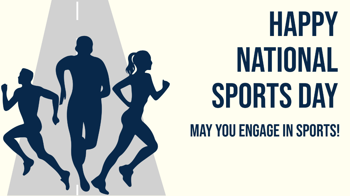 National Sports Day Greeting Card Background Template
