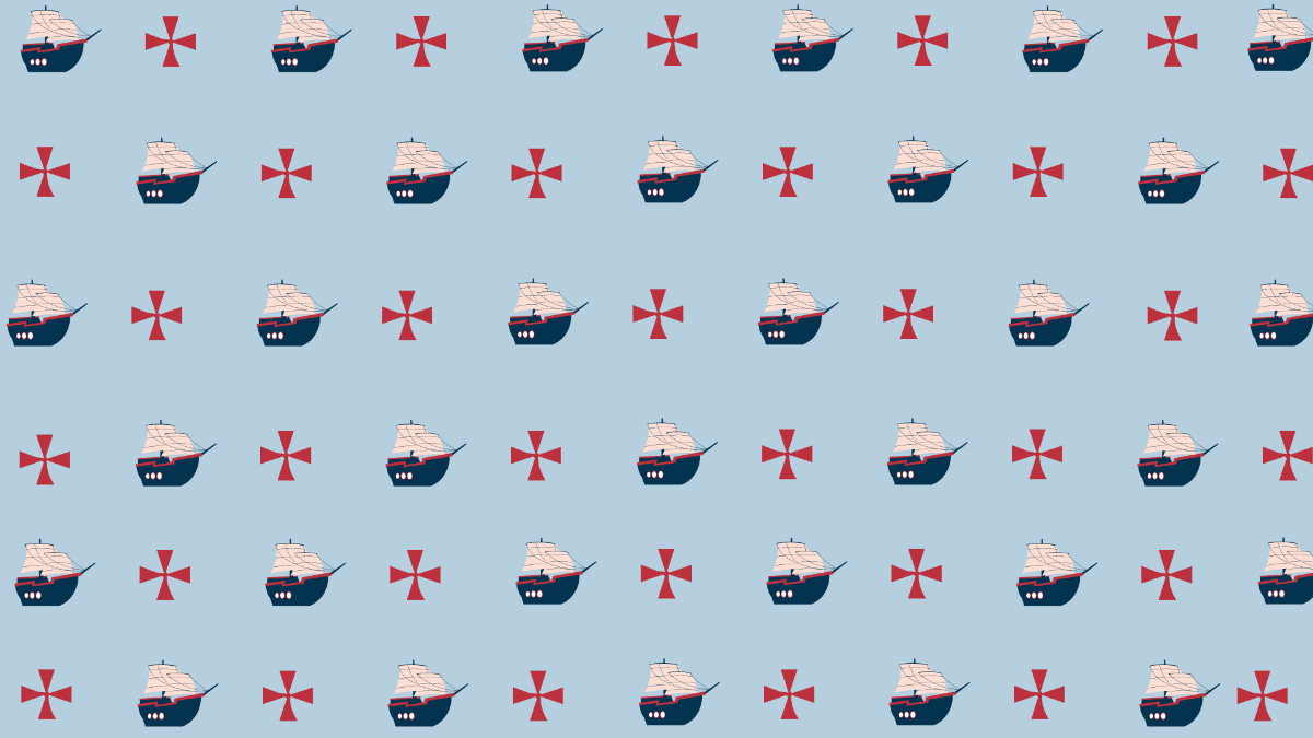 Columbus Day Pattern Background Template