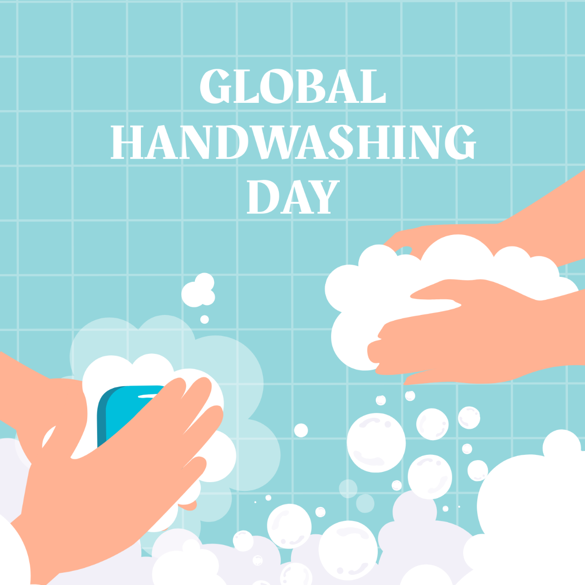 Global Handwashing Day Celebration Vector Template