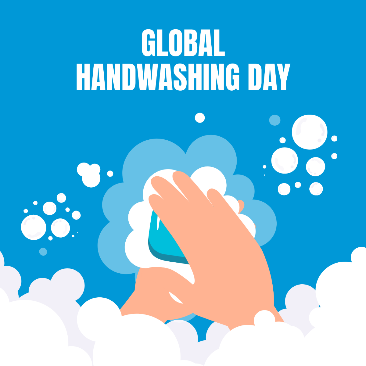 Global Handwashing Day Clipart Vector Template