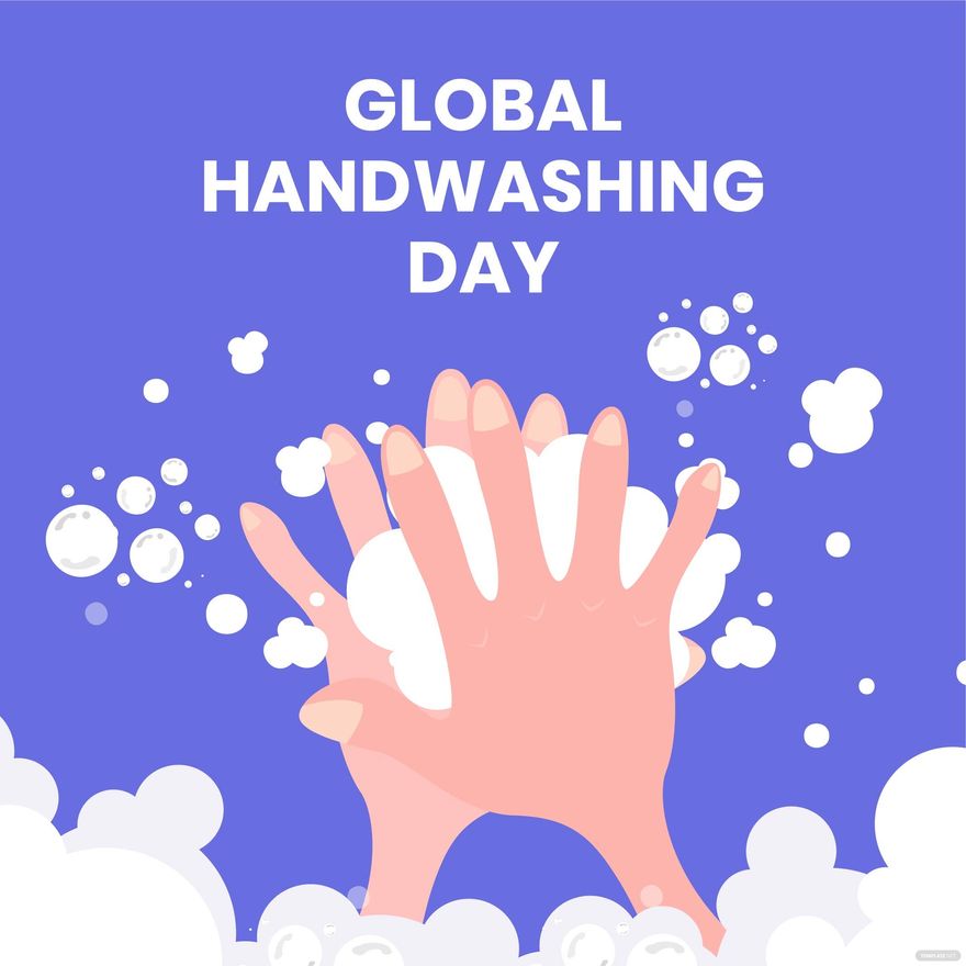 Global Handwashing Day Cartoon Vector
