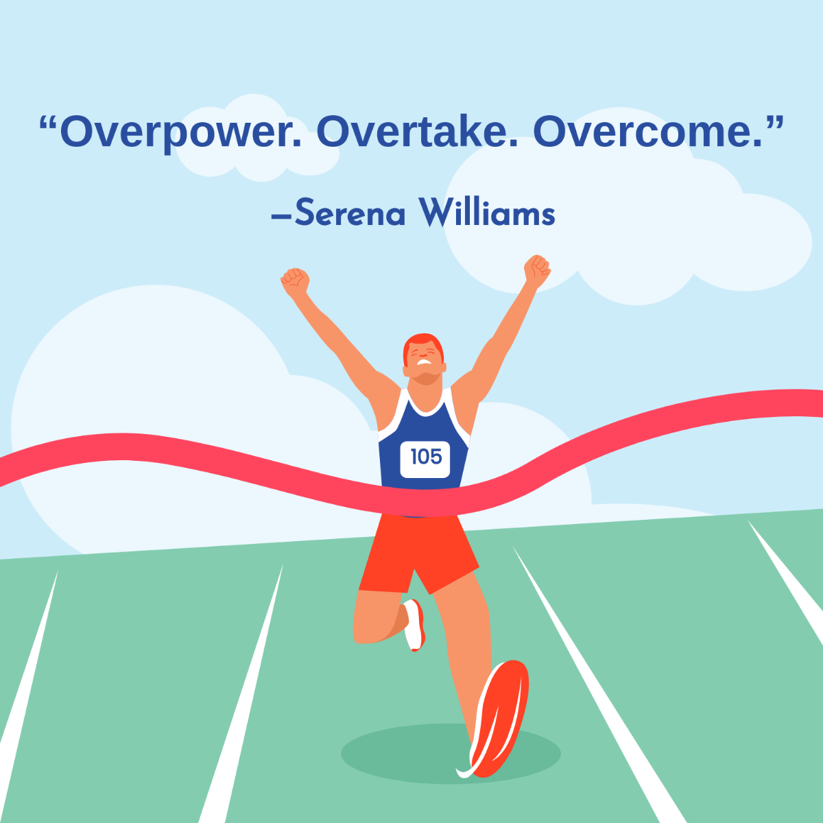 National Sports Day Quote Vector Template