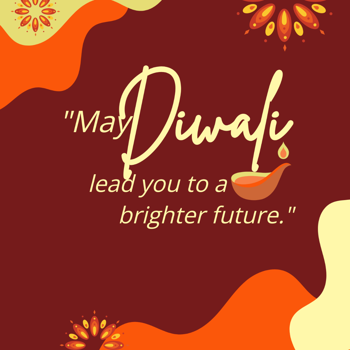 Diwali Quote Vector Template