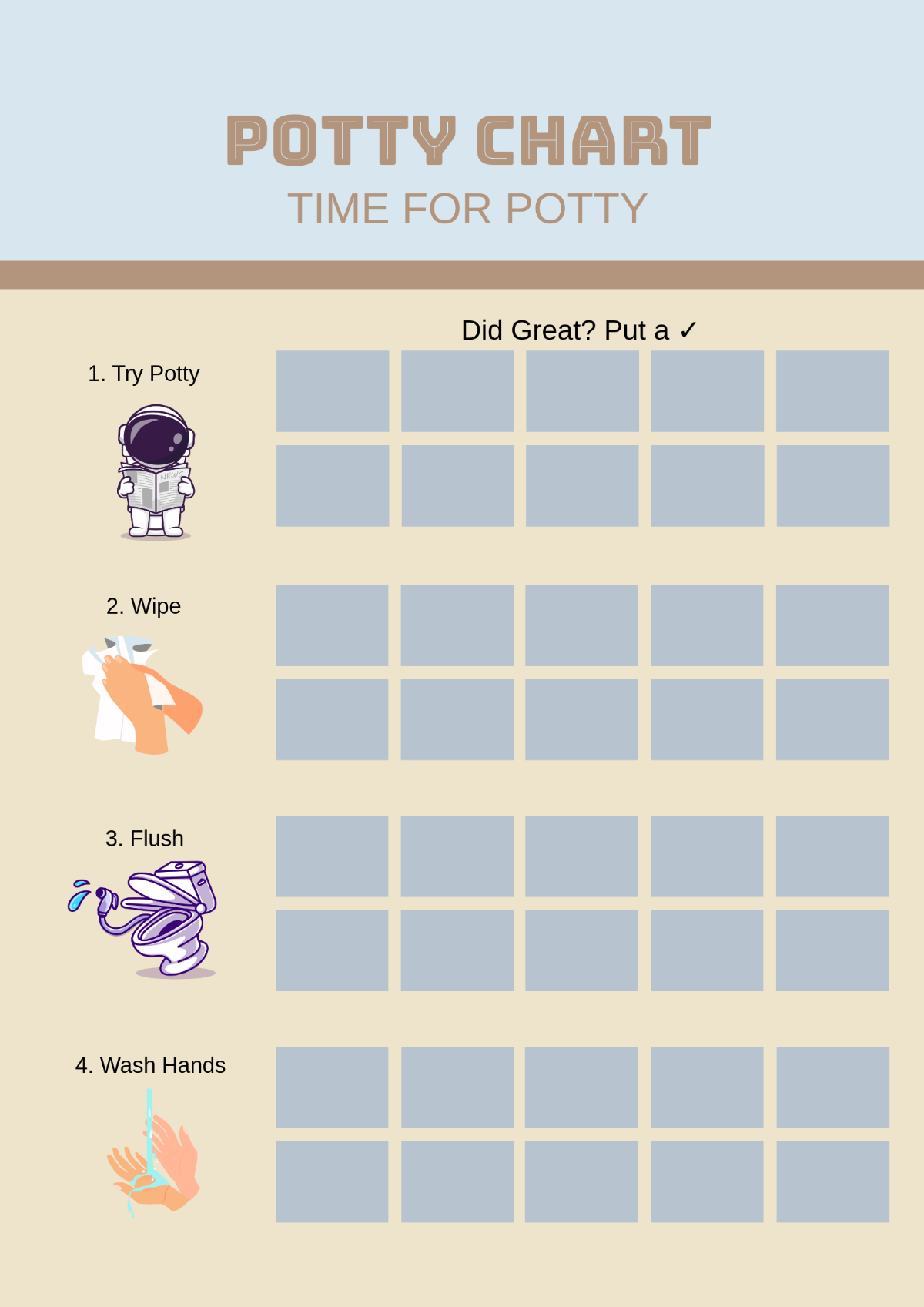 Potty Chart Template