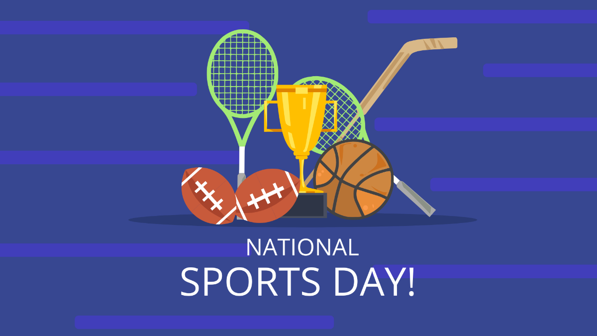 Free National Sports Day Wallpaper Background Template