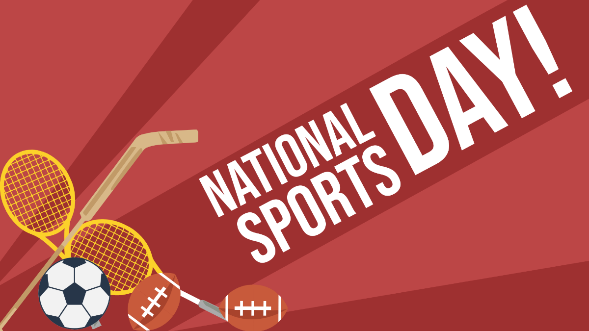Free National Sports Day Vector Background Template