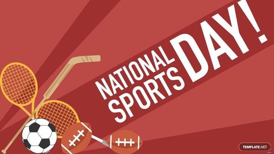 National Sports Day Vector Background