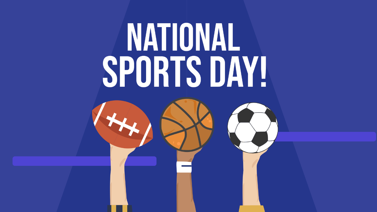 Free National Sports Day Banner Background Template