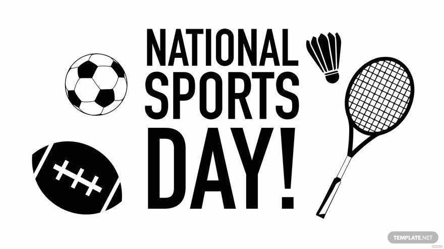 National Sports Day Drawing Background in PDF, Illustrator, PSD, EPS, SVG, JPG, PNG