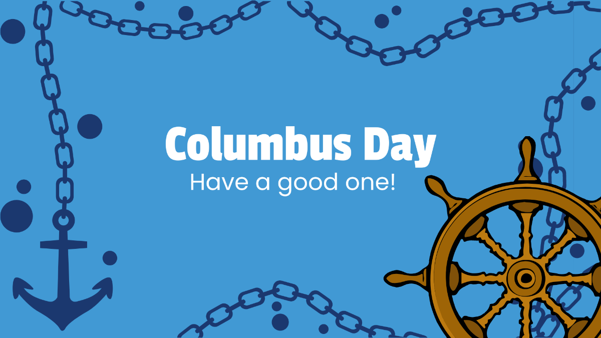 Columbus Day Flyer Background Template