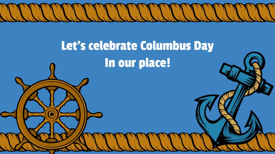 Free Columbus Day Invitation Background