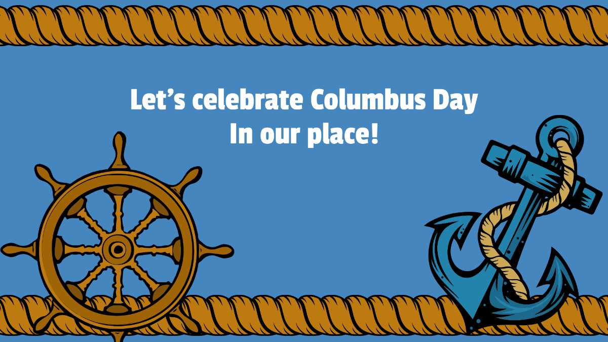 Columbus Day Invitation Background Template