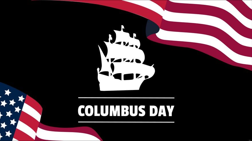Columbus Day Black Background