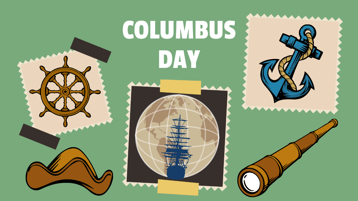 Columbus Day Picture Background Template