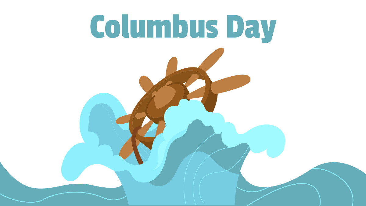 Columbus Day Cartoon Background Template