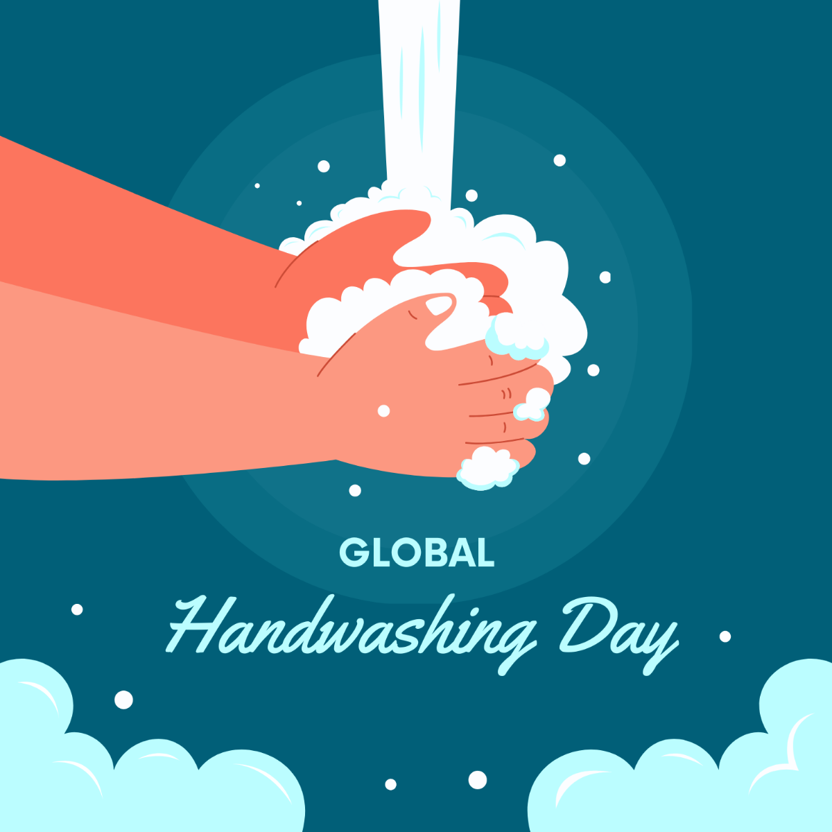 Global Handwashing Day Illustration Template