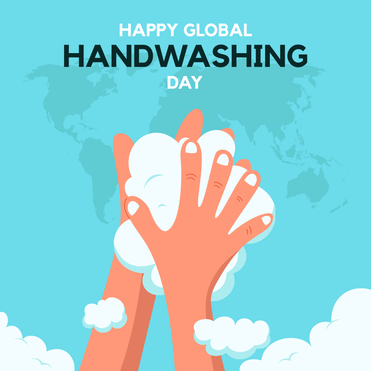 Happy Global Handwashing Day Illustration