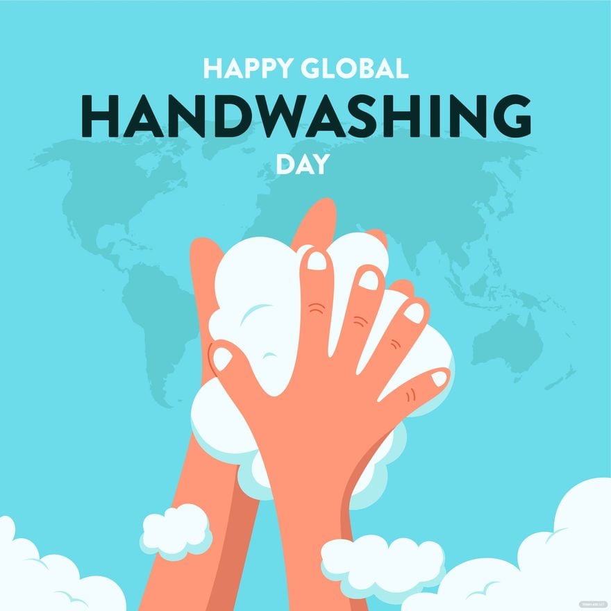 Free Happy Global Handwashing Day Illustration in Illustrator, PSD, EPS, SVG, JPG, PNG
