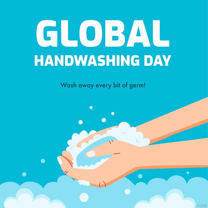 Global Handwashing Day Poster Vector