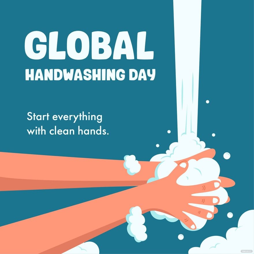 Global Handwashing Day Flyer Vector