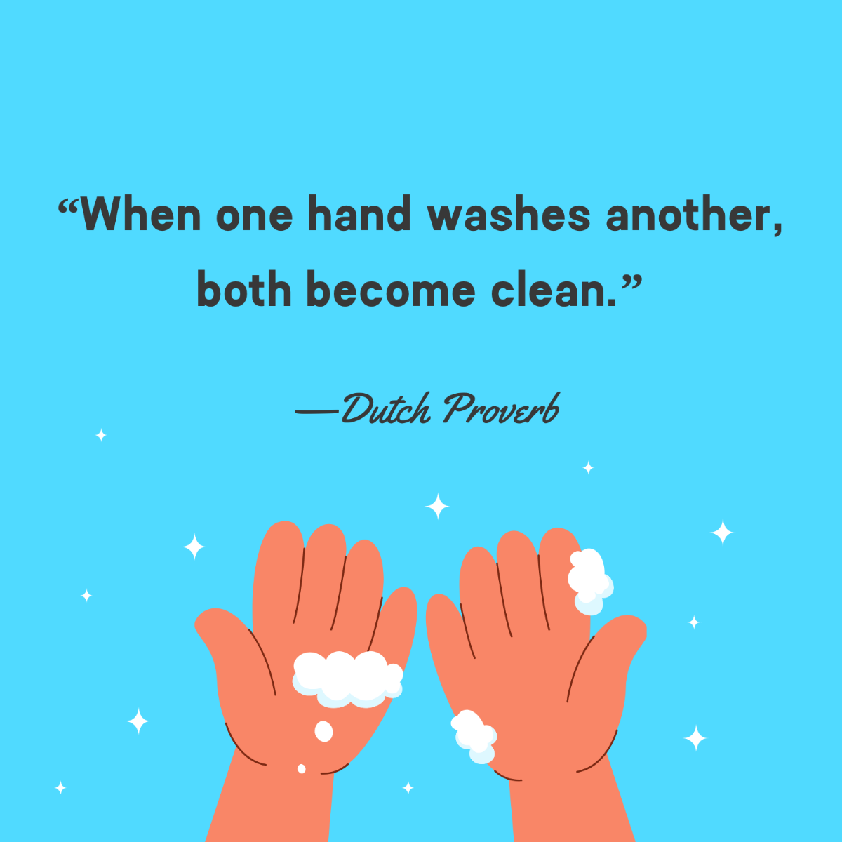 Global Handwashing Day Quote Vector Template