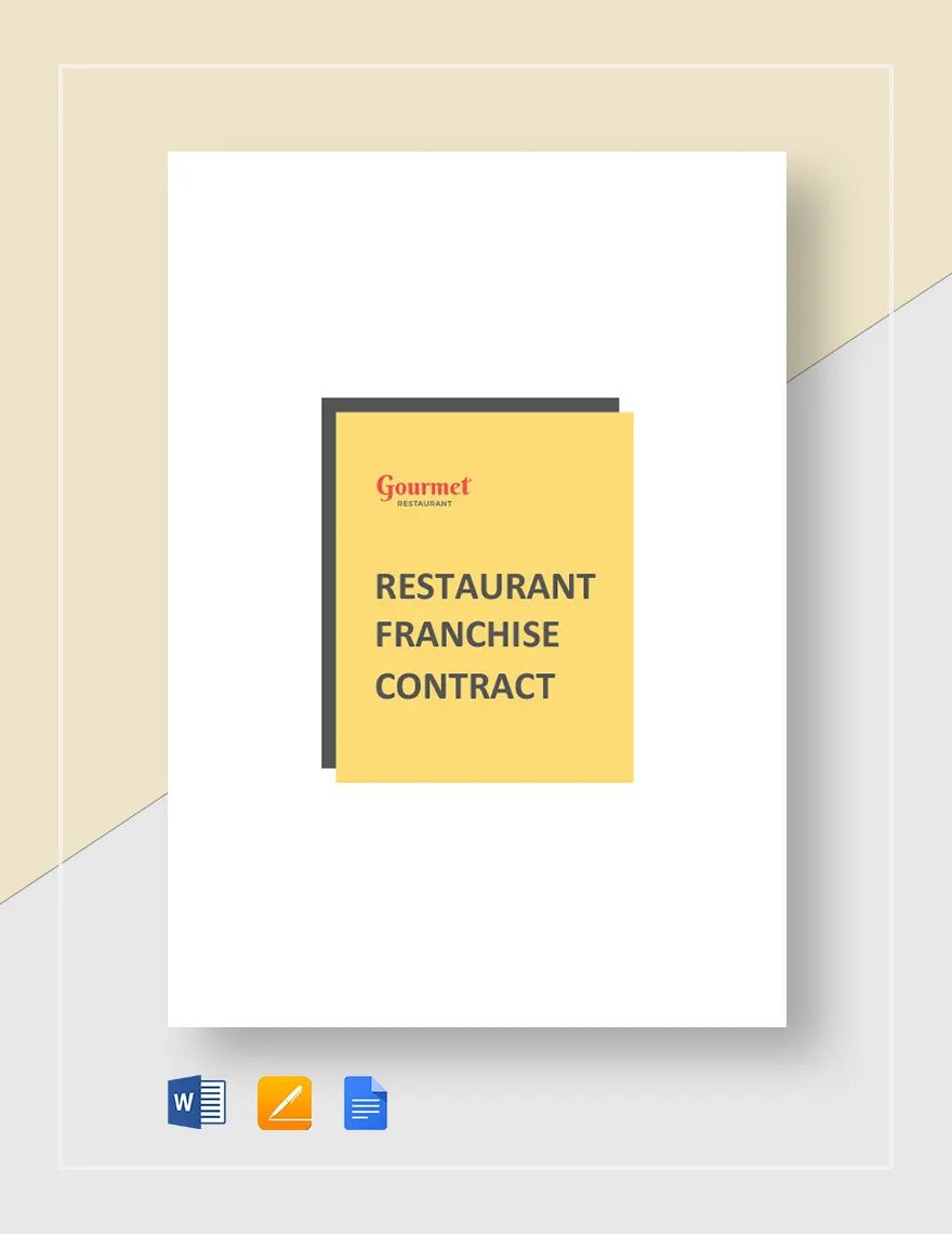 Restaurant Franchise Contract Template