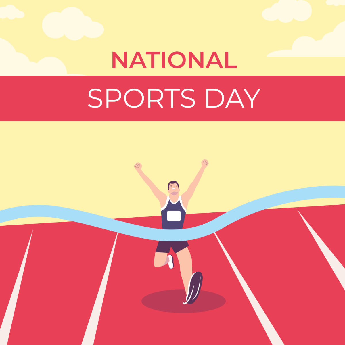 Free National Sports Day Vector Template