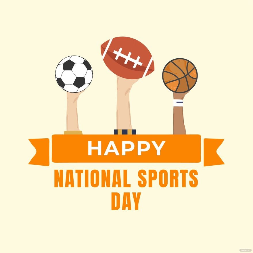 Happy National Sports Day Vector