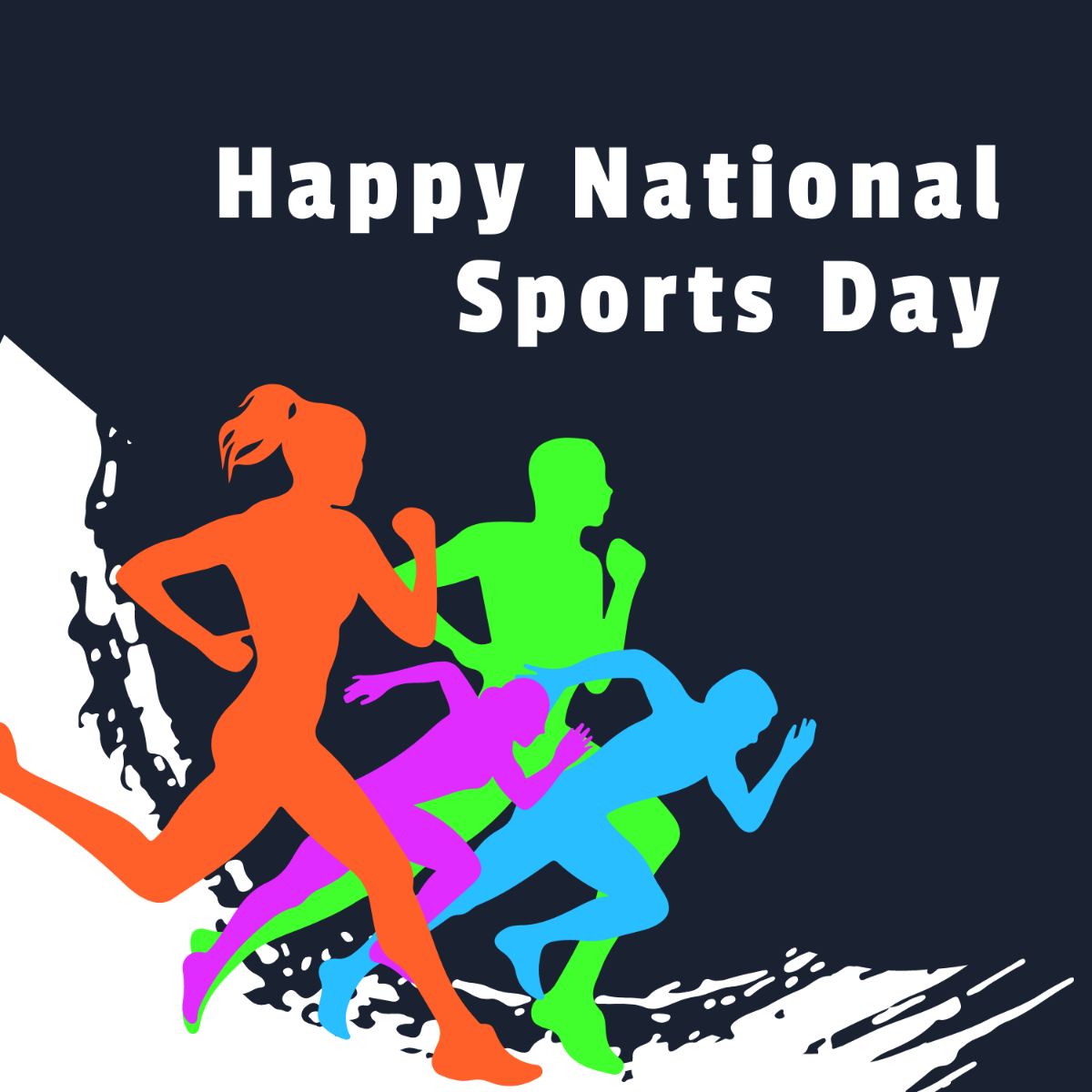 Free Happy National Sports Day Illustration Template