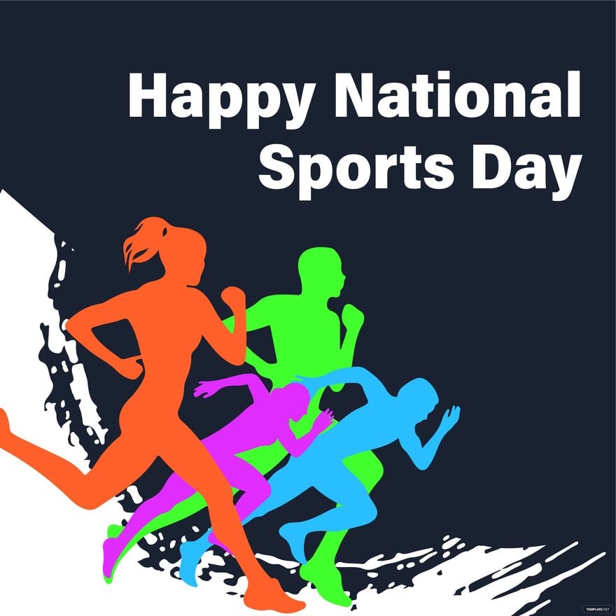 Happy National Sports Day Illustration