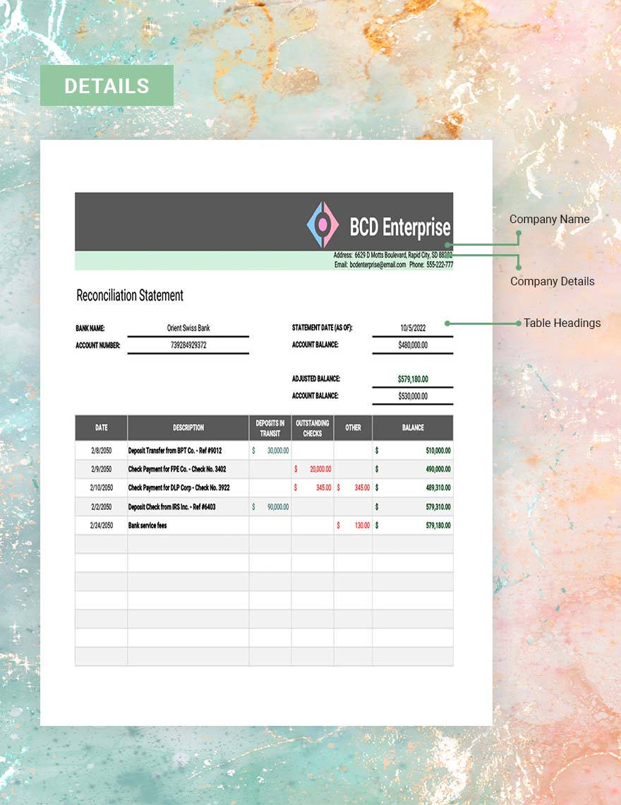 Credit Card Reconciliation Template - Google Sheets, Excel | Template.net