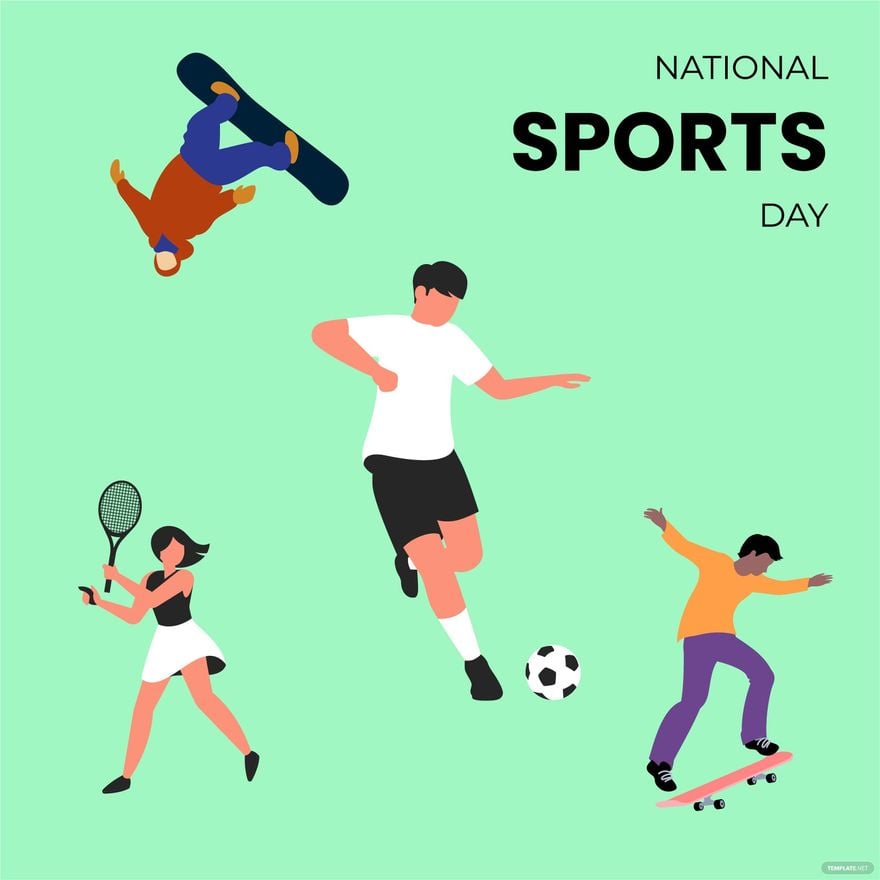 National Sports Day Clipart Vector