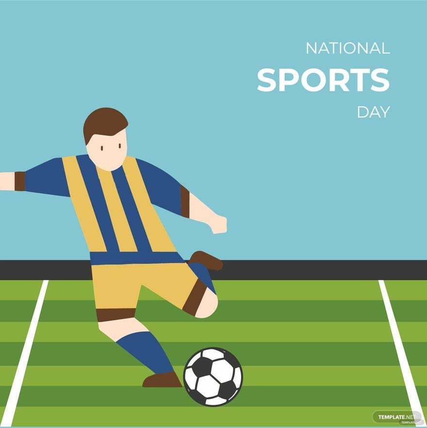 National Sports Day Drawing Vector