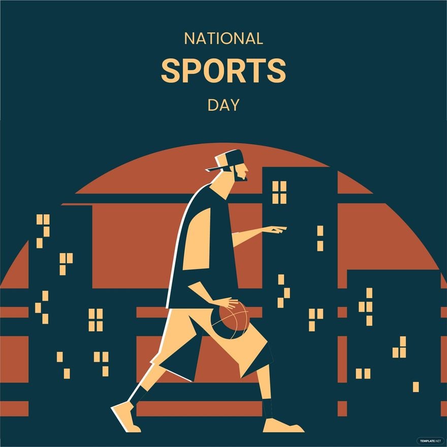 National Sports Day Cartoon Vector