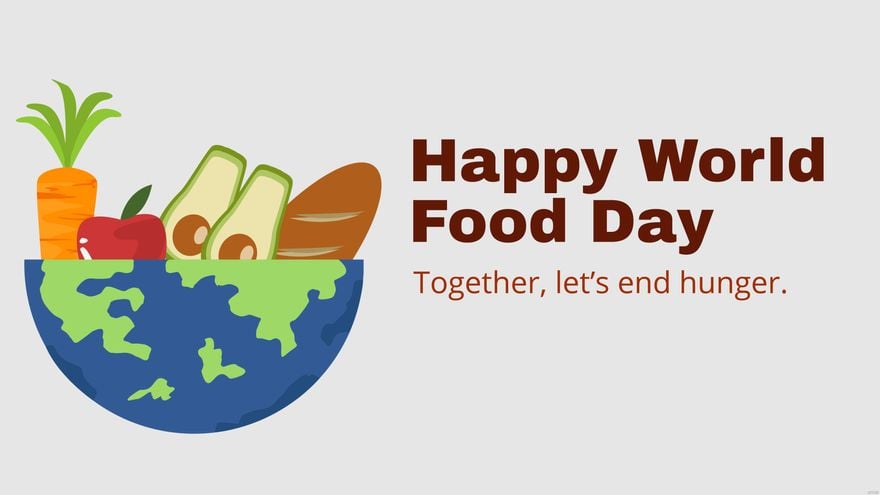 World Food Day Greeting Card Background