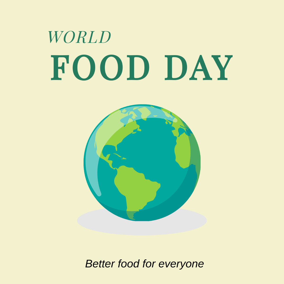 World Food Day Flyer Vector Template