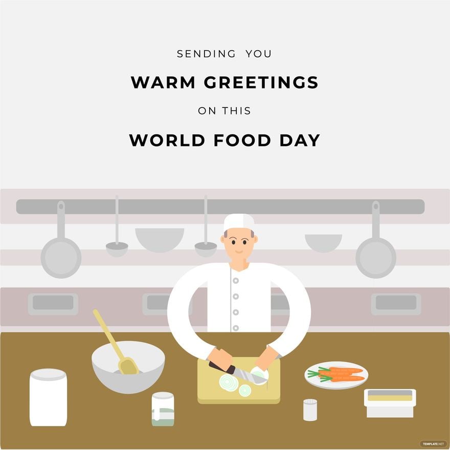 World Food Day Greeting Card Vector