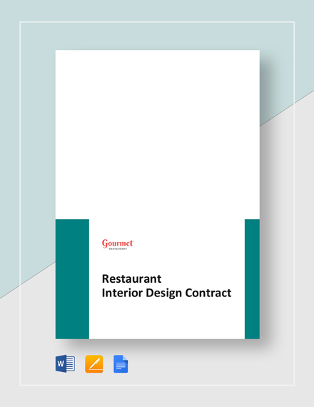 Restaurant Interior Design Contract Template Word Google