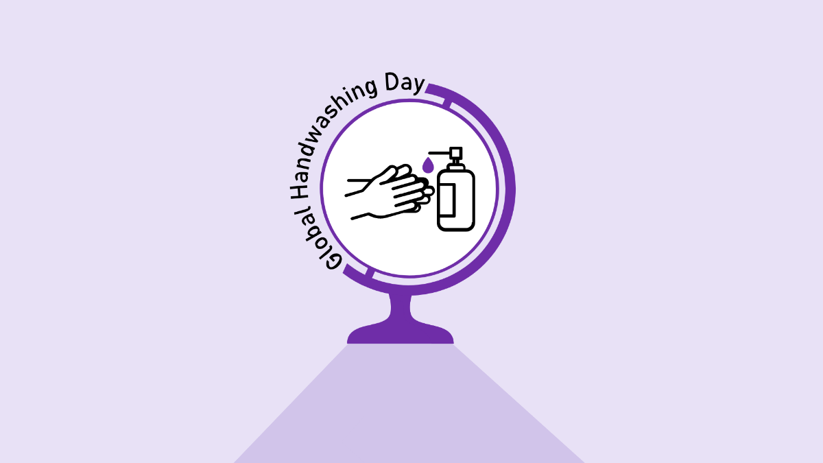 Happy Global Handwashing Day Background Template