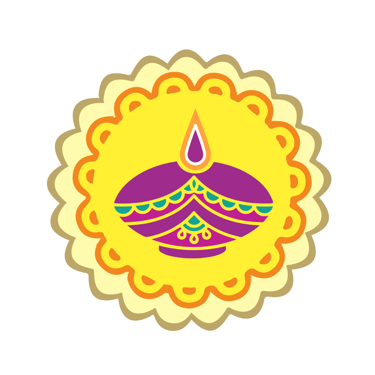 Diwali Logo Clipart Template