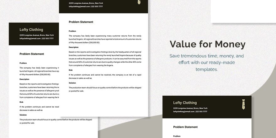 Product Problem Statement Template