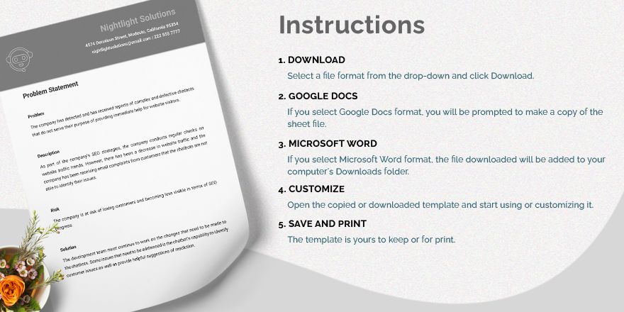 UX Problem Statement Template