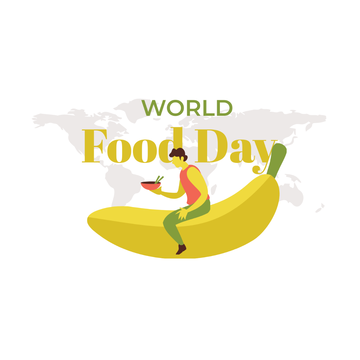 World Food Day Illustration Template