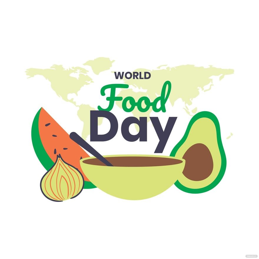 Free World Food Day Celebration Vector