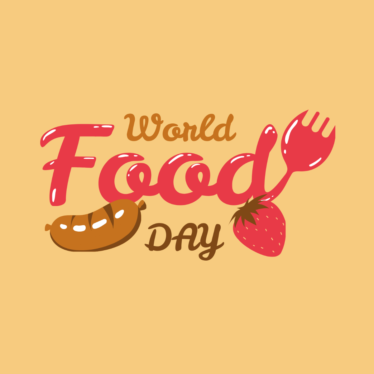 World Food Day Clipart Vector Template