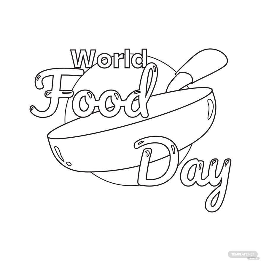Free World Food Day Drawing Vector